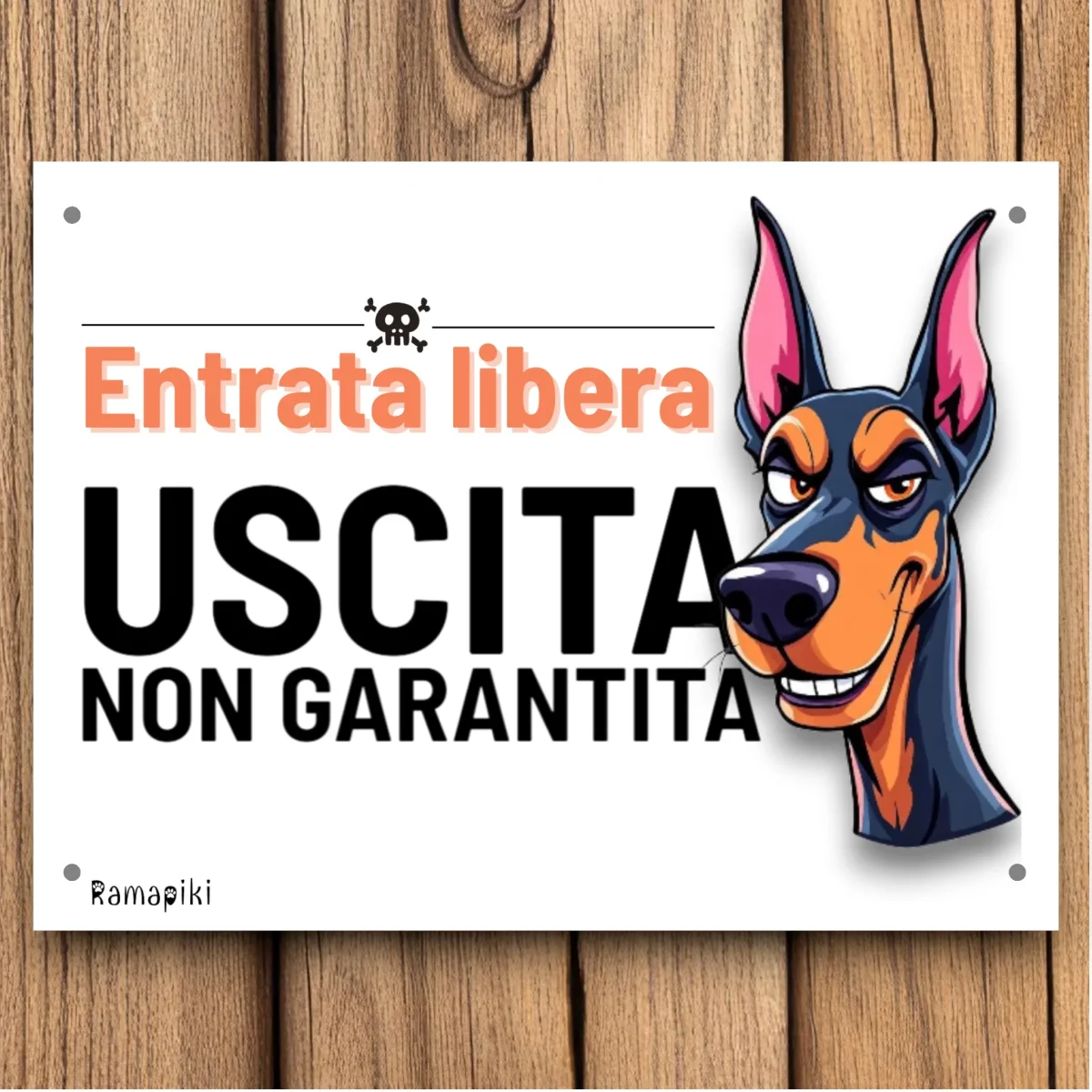 Targa “Entrata libera”